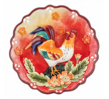 Блюдо декоративное (21 см) Петух 59-385