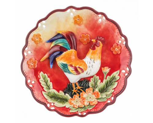 Блюдо декоративное (21 см) Петух 59-385
