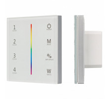 Панель-регулятора цвета RGBW сенсорная встраиваемая Arlight Sens SMART-P22-RGBW White (12-24V, 4x3A, 2.4G)