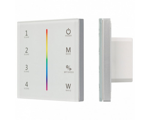 Панель-регулятора цвета RGBW сенсорная встраиваемая Arlight Sens SMART-P22-RGBW White (12-24V, 4x3A, 2.4G)