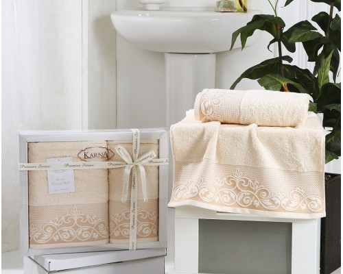 Набор из 2 полотенец для ванной BEYZA