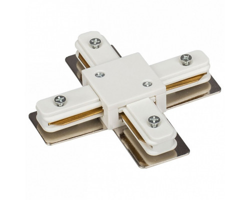 Соединитель с токопроводом X-образный для треков Arlight Lgd Lgd-54-WH