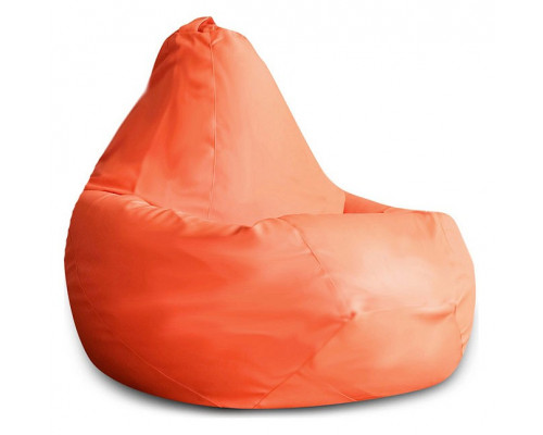 Кресло-мешок Оранжевая ЭкоКожа 2XL