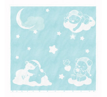 Полотенце детское (100x100 см) Мишки на облаках