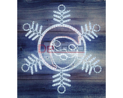 Снежинка световая Снежинка с Дедом Морозом 501-339