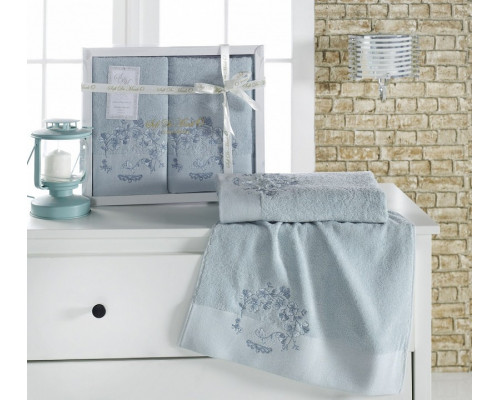 Набор из 2 полотенец для ванной Flori S.107-(мен)