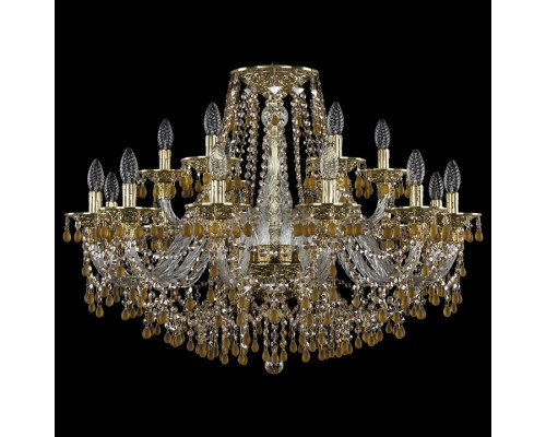 Подвесная люстра Bohemia Ivele Crystal 1610 16110/12+6/300 G V1003 R721
