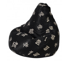 Кресло-мешок Черный Дракон Жаккард L