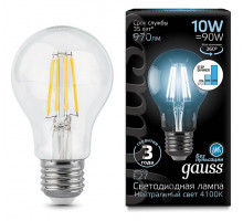 Лампа светодиодная Gauss LED Filament E27 10Вт 4100K 102802210-S