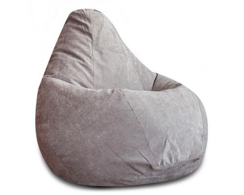 Кресло-мешок Серый Микровельвет L