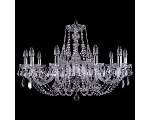 Подвесная люстра Bohemia Ivele Crystal 1406 1406/10/300/Ni/Leafs