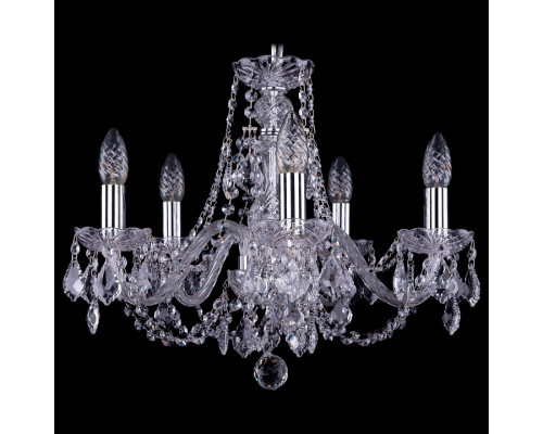 Подвесная люстра Bohemia Ivele Crystal 1406 1406/5/160/Ni/Leafs
