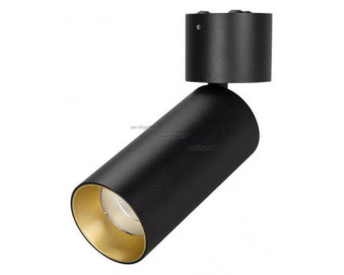 Светильник на штанге Arlight SP-POLO-SURFACE-FLAP-R65-8W Day4000 (BK-GD, 40 deg) 027526