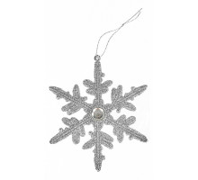Елочная игрушка (14 см) Снежинка 858-155