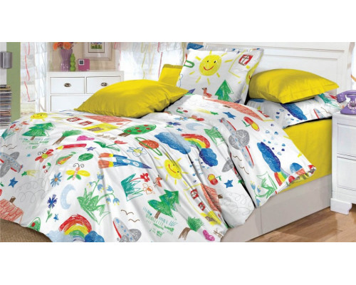 Постельное белье полутораспальное Радуга