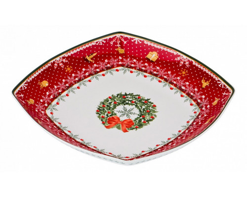 Чаша декоративная (33х33х5 см) Christmas Collection 586-418