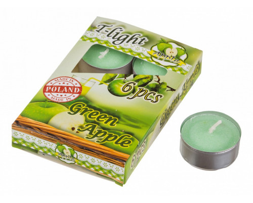Набор из 6 свечей ароматических (4x2 см) Зеленое яблоко 348-478