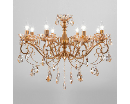 Подвесная люстра Eurosvet Escada 10109/8 бронза/тонированный хрусталь Strotskis