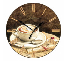 Настенные часы (33x33x4 см) Кофе 01-007
