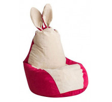 Кресло-мешок Зайчик Крем-Малина