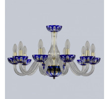 Подвесная люстра Bohemia Ivele Crystal Ivele Crystal 1 1308/10/240 G Cl/Clear-Blue/H-1H
