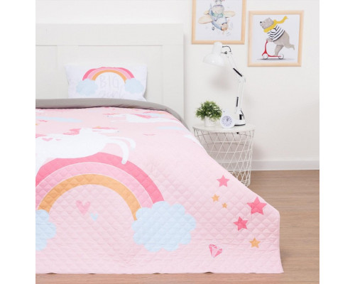 Покрывало с наволочками полутораспальное Pink unicorn