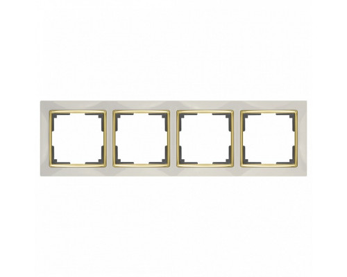 Рамка на 4 поста Werkel Snabb WL03-Frame-04-ivory-GD