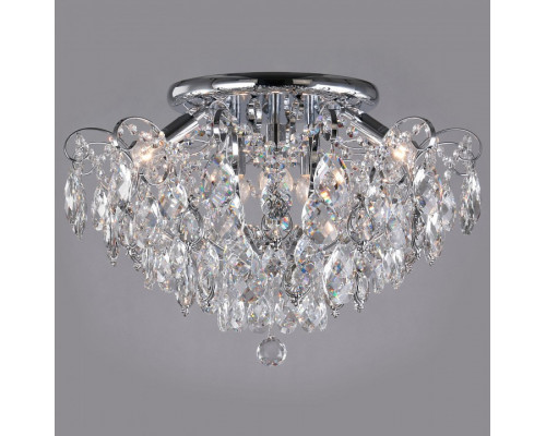 Потолочная люстра Eurosvet Crystal 10081/6 хром/прозрачный хрусталь Strotskis