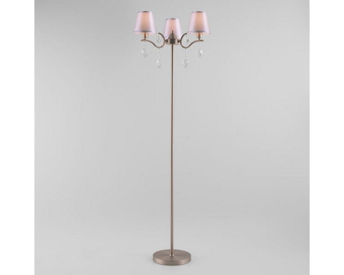 Торшер Eurosvet Aurelia 01059/3 сатин-никель/прозрачный хрусталь Strotskis