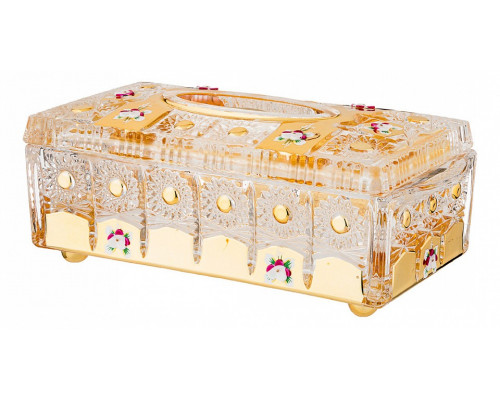 Салфетница (24.5x12.5x10 см) Gold glass 195-167