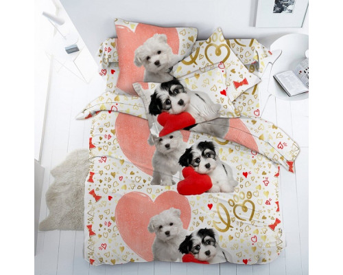 Постельное белье полутораспальное Собачки