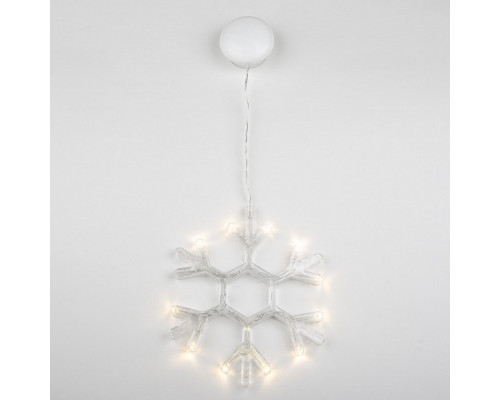 Снежинка световая Uniel Снежинка ULD-H1819-012/STA/3AAA WARM WHITE IP20 SNOWFLAKE