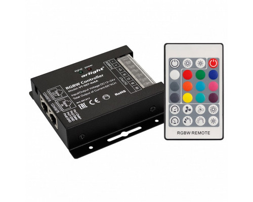 Контроллер-регулятор цвета RGBW с пультом ДУ Arlight VT-S07 VT-S07-4x6A (12-24V, ПДУ 24 кн, RF)