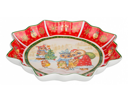 Блюдо декоративное (25 см) Совы 85-1564