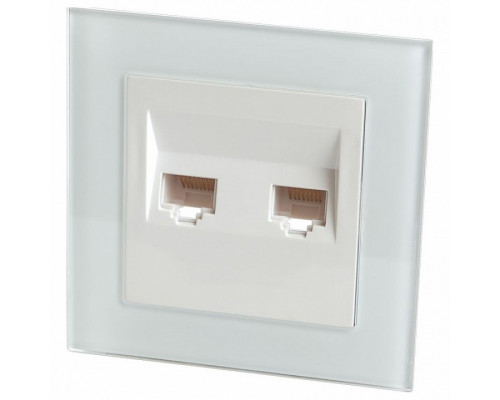 Розетка двойная Ethernet RJ-45 Feron Saffit Катрин 39246