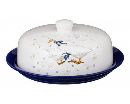 Блюдо с крышкой (23x10 см) Чешский Гусь 230-093