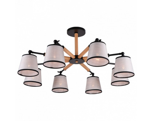 Люстра на штанге Imex 809 MD.0809-8-S BK+BR