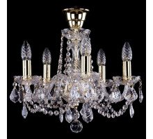 Подвесная люстра Bohemia Ivele Crystal 1402 1402/5/141/G/Leafs/Tube
