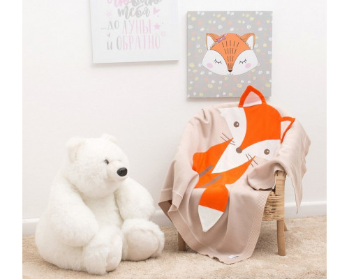 Плед детский (90x90 см) Лисица