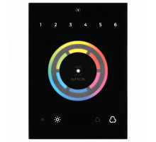 Панель-регулятора ЦТ и цвета RGB сенсорная встраиваемая Arlight Sunlite STICK-CU4 Black
