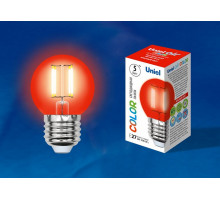 Лампа светодиодная Uniel Air Color E27 5Вт K LED-G45-5W/RED/E27 GLA02RD картон