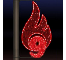 Панно световое День Победы [0.72x1.52 м] RL-KN-9-3-dR