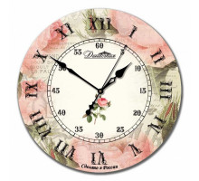 Настенные часы (33x33x4 см) Роза ретро 02-018