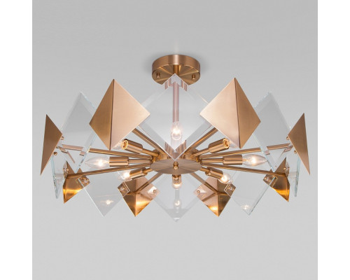 Люстра на штанге Eurosvet Origami 60121/8 латунь Smart