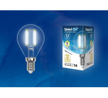 Лампа светодиодная Uniel Air E14 7.5Вт 4000K LED-G45-7,5W/NW/E14/CL GLA01TR картон