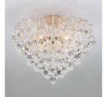 Потолочная люстра Eurosvet Ostiniya 3299/6 белый с золотом/прозрачный хрусталь Strotskis