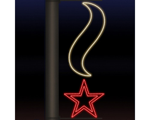 Панно световое День Победы [0.59x1.6 м] RL-KN-9-8-WWR