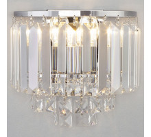 Накладной светильник Eurosvet Torreta 10105/2 хром/прозрачный хрусталь Strotskis