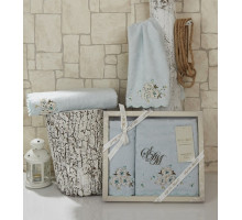 Набор из 2 полотенец для ванной Roseni S.001свз