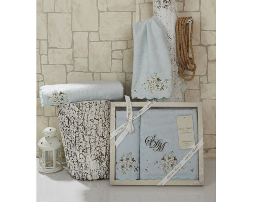 Набор из 2 полотенец для ванной Roseni S.001свз